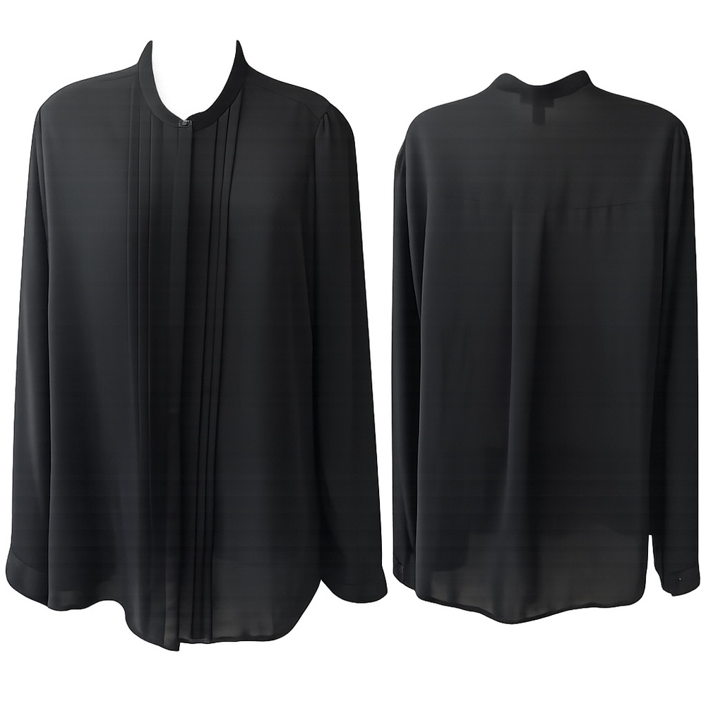 Express Black Pleated Blouse